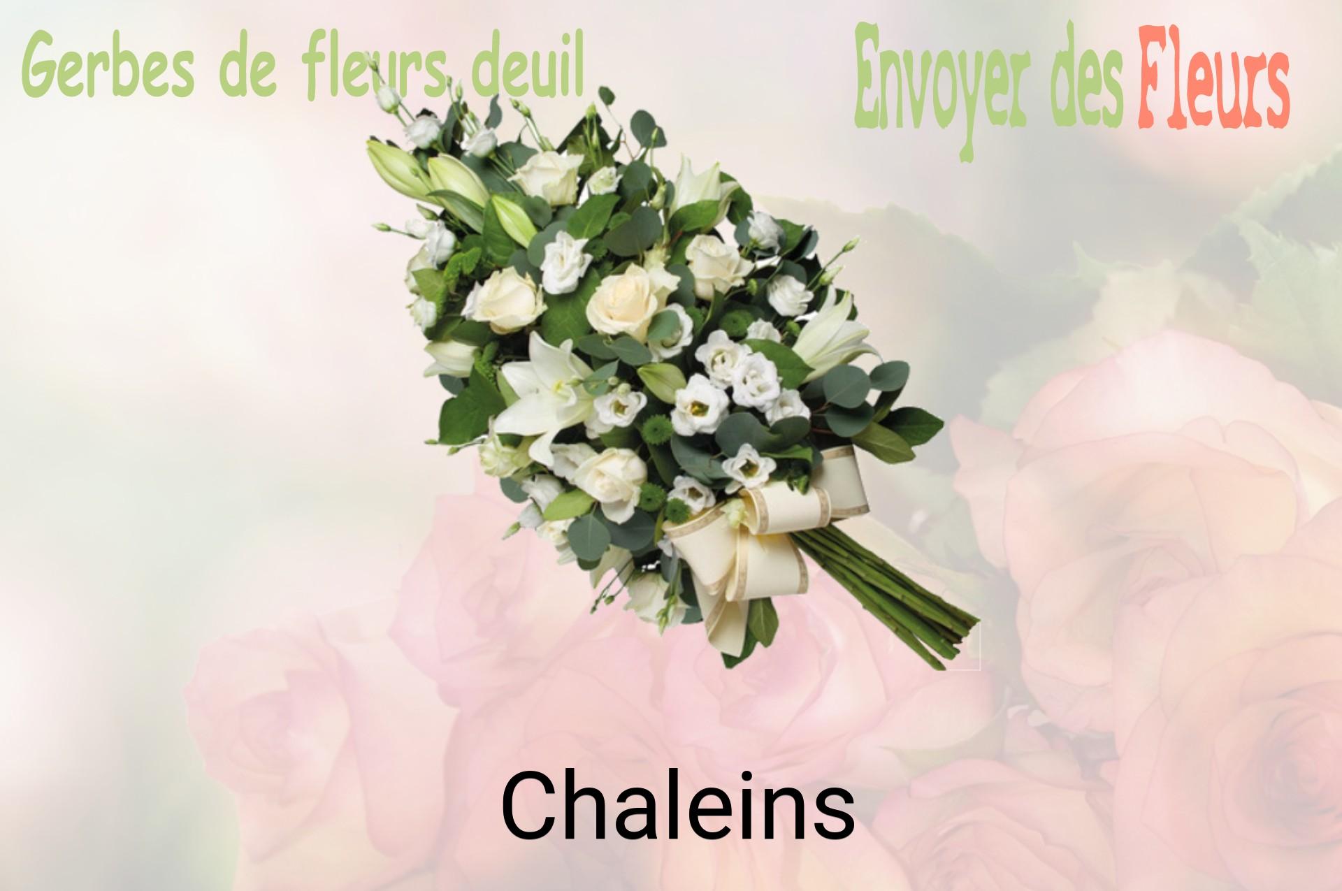 Gerbe de fleurs de deuil livrée à Chaleins